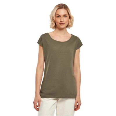 тениска,дамски,тениски,build,your,brand,wide,neck,short,sleeve,t,shirt,olive,(green)