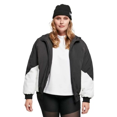яке,дамски,якета,и,палта,urban,classics,2,tone,batwing,jacket,black,(black,white)
