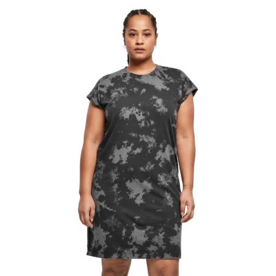 рокля,дамски,поли,и,рокли,urban,classics,bleached,short,sleeve,short,dress,black,(black,grey)