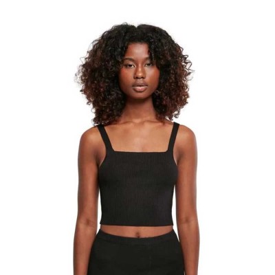 тениска,дамски,топове,urban,classics,cropped,knit,sleeveless,t,shirt,black,(black)
