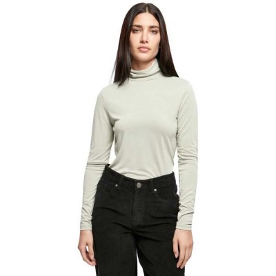тениска,дамски,тениски,urban,classics,modal,long,sleeve,high,neck,t,shirt,soft,salvia,(green)