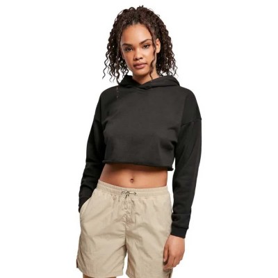 суичър,дамски,блузи,urban,classics,oversized,cropped,hoodie,black,(black)