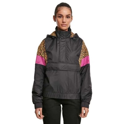 яке,дамски,якета,и,палта,urban,classics,aop,mixed,jacket,black,leo,(black)