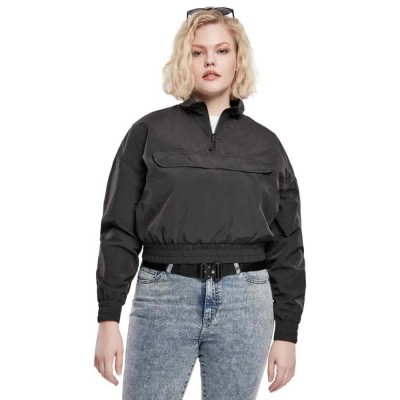 яке,дамски,якета,и,палта,urban,classics,cropped,crinkle,nylon,jacket,black,(black)