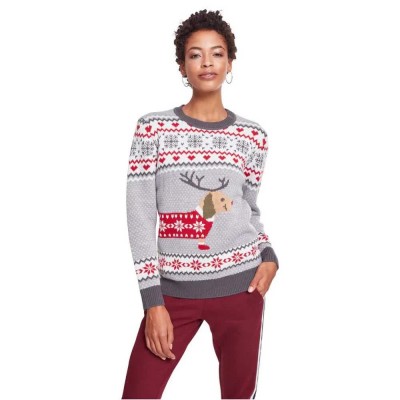 блуза,дамски,пуловери,дамски,плетени,дрехи,urban,classics,sausage,dog,christmas,sweater,pink