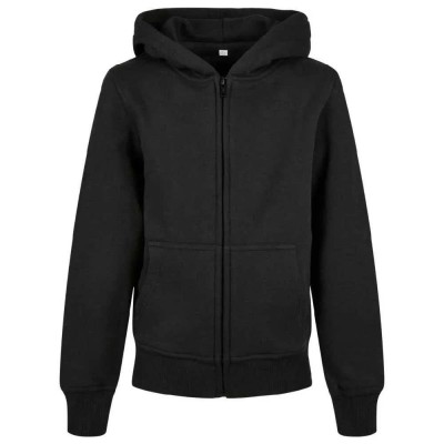 блуза,детски,блузи,build,your,brand,organic,basic,full,zip,sweatshirt,black