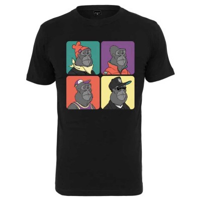 тениска,мъжки,тениски,mister,tee,bored,gorilla,multi,short,sleeve,t,shirt,black,(black)