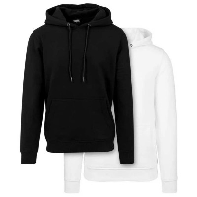 суичър,мъжки,пуловери,urban,classics,basic,sweat,hoodie,2,units,black,(black,white)