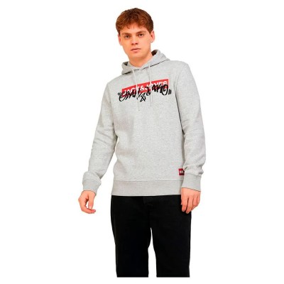 суичър,мъжки,пуловери,jack,&,jones,grafitti,hoodie,white,melange,(white)