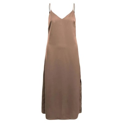 рокля,дамски,поли,и,рокли,vila,ellete,satin,sleeveless,midi,dress,portabella,(brown)