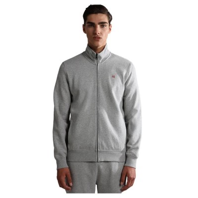 блуза,мъжки,пуловери,napapijri,balis,full,zip,sweatshirt,grey,(medium,grey,melange)