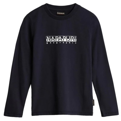 тениска,детски,тениски,napapijri,k,s,box,1,long,sleeve,t,shirt,blue,marine,(black)