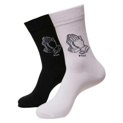 чорапи,мъжки,чорапи,mister,tee,pray,hands,socks,2,pairs,multicolor,(black,white)