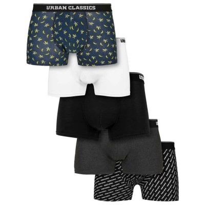 боксерки,мъжко,бельо,urban,classics,boxers,5,units,charcoal,black,white,(multicolor)
