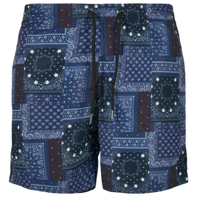 бански,гащета,мъжки,бански,костюми,urban,classics,pattern,swimming,shorts,navy,bandana,(blue)