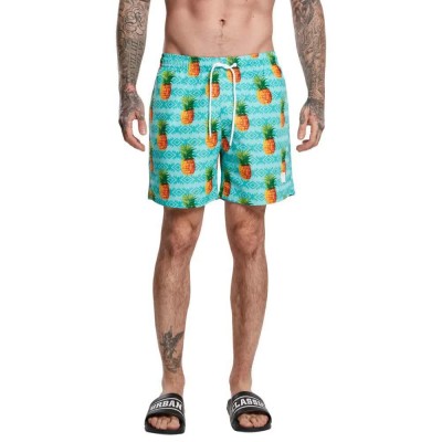 бански,гащета,мъжки,бански,костюми,urban,classics,pattern,swimming,shorts,blue,(pineapple)