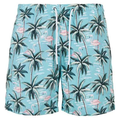 бански,гащета,мъжки,бански,костюми,urban,classics,pattern,swimming,shorts,tropical,bird,(blue)