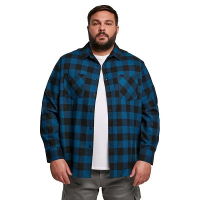 карирана,риза,мъжки,ризи,urban,classics,checked,long,sleeve,shirt,blue