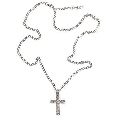 бижутерия,urban,classics,diamond,cross,necklace,silver