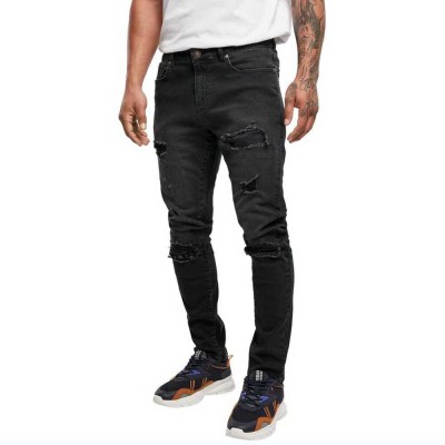дънки,мъжки,панталони,urban,classics,heavy,destroyed,mid,waist,jeans,black