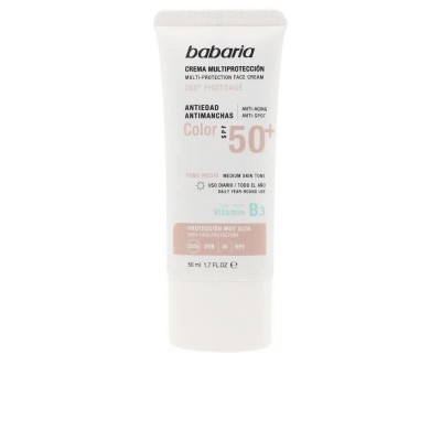 козметика,за,защита,от,слънце,babaria,multiprotection,anti,blemish,sunscreen,cream,colour,spf50+,50ml,multicolor,(multicolor)