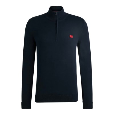 блуза,мъжки,пуловери,hugo,san,quintus,c,half,zip,sweater,blue