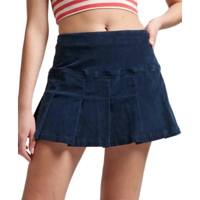 пола,дамски,поли,и,рокли,superdry,vintage,cord,pleat,mini,skirt,nautical,navy,(blue)