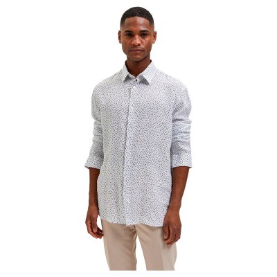 риза,с,дълъг,ръкав,мъжки,ризи,selected,regular,kylian,linen,long,sleeve,shirt,white