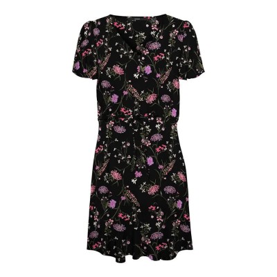 рокля,дамски,поли,и,рокли,vero,moda,easy,short,sleeve,short,dress,black,(black,aop,mille)