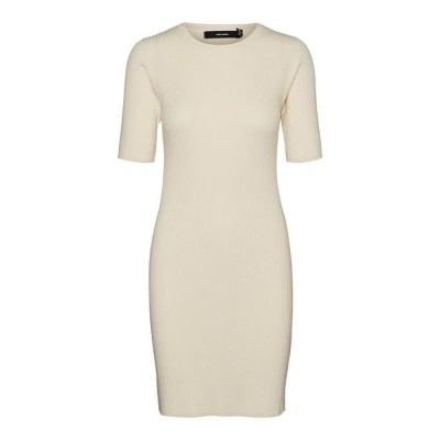 рокля,дамски,поли,и,рокли,vero,moda,gold,2,4,o,neck,vip,short,sleeve,short,dress,birch,(white)