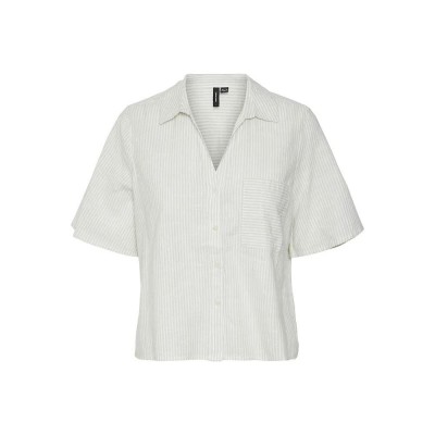 риза,с,къс,ръкав,дамски,блузи,дамски,ризи,vero,moda,jily,2,4,short,sleeve,shirt,blue,(desert,sage,stripes,snow,white)