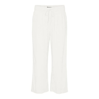 панталони,дамски,панталони,vero,moda,line,cropped,linen,mix,pants,white,(snow,white)