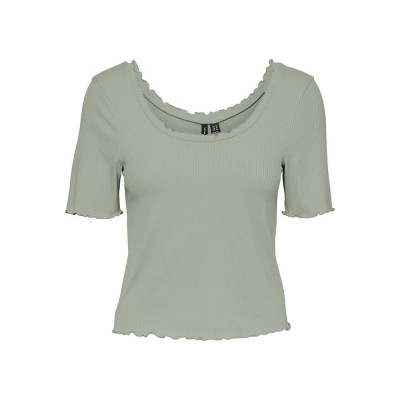 тениска,дамски,тениски,vero,moda,polly,sb5,short,sleeve,t,shirt,desert,sage,(green)