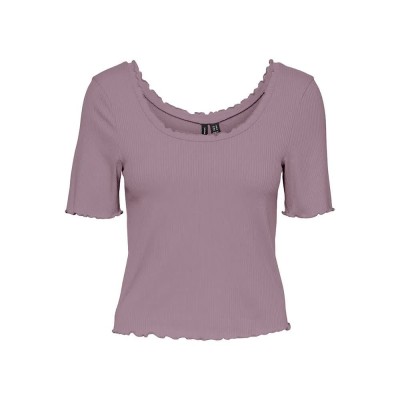 тениска,дамски,тениски,vero,moda,polly,sb5,short,sleeve,t,shirt,elderberry,(purple)