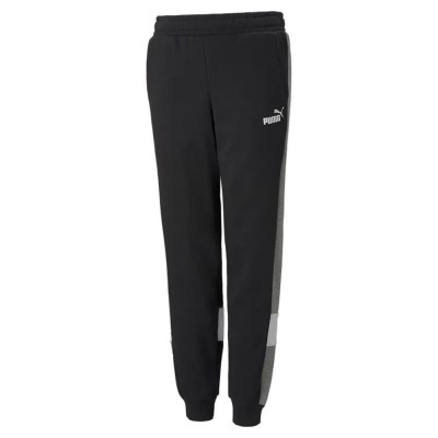 панталони,детски,панталони,puma,essentials+,colorblock,fl,cl,pants,black