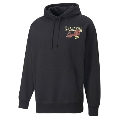 блуза,мъжки,пуловери,puma,downtown,graphic,sweatshirt,black