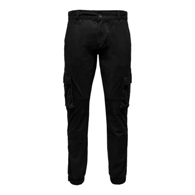 панталони,мъжки,панталони,only,&,sons,cam,stage,cuff,cargo,pants,black