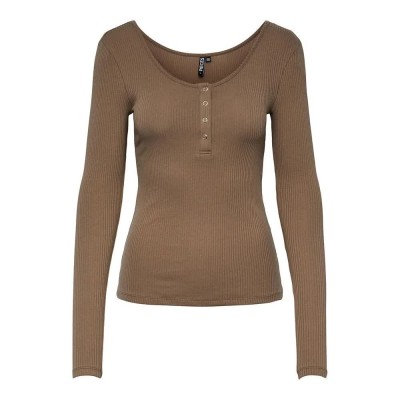 тениска,дамски,тениски,pieces,kitte,long,sleeve,t,shirt,green,(fossil)