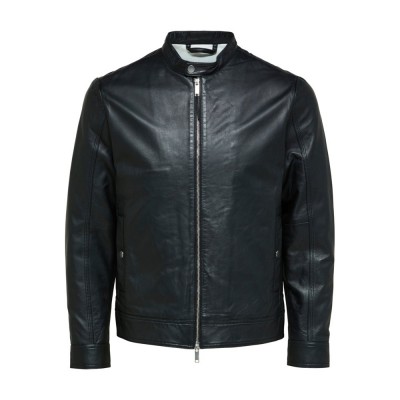 яке,мъжки,якета,selected,archive,classic,leather,jacket,black