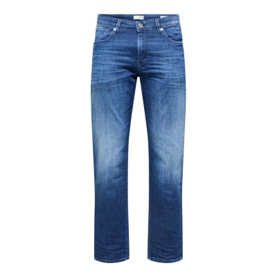 дънки,мъжки,панталони,selected,straight,scott,jeans,blue