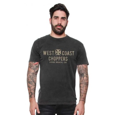 тениска,мъжки,тениски,west,coast,choppers,eagle,vintage,short,sleeve,t,shirt,grey,(black)