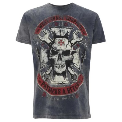 тениска,мъжки,тениски,west,coast,choppers,mechanic,short,sleeve,t,shirt,grey,(vintage,blue)