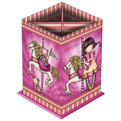 канцеларски,принадлежности,santoro,london,gorjuss™,fairground,carousel,pencil,case,multicolor,(pink)