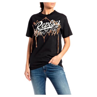 тениска,дамски,тениски,replay,w3591c.000.23188p,short,sleeve,t,shirt,black,(098)