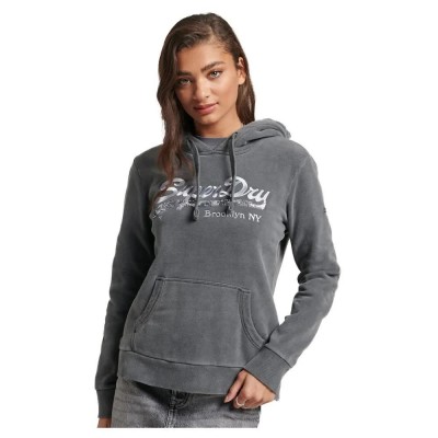 суичър,дамски,блузи,superdry,vintage,logo,borough,hoodie,grey,(jet,black)