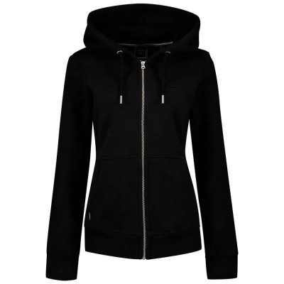 блуза,дамски,блузи,superdry,vintage,logo,emb,hood,full,zip,sweatshirt,black