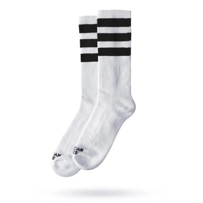 чорапи,мъжки,чорапи,дамски,чорапи,american,socks,old,school,ii,cotton,half,long,socks,white,(white,black)