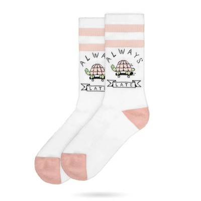 чорапи,дамски,чорапи,american,socks,always,late,cotton,half,long,socks,white,(white,beige)