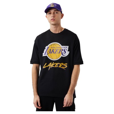 тениска,мъжки,тениски,new,era,los,angeles,lakers,nba,script,mesh,short,sleeve,t,shirt,black