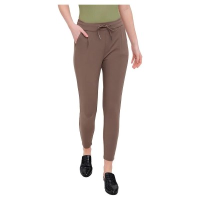 панталони,дамски,панталони,vero,moda,eva,loose,string,pants,brown,(falcon)